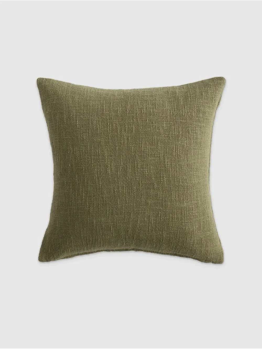 Quince Cotton Olive Textured Square Throw Pillows 20x20 - Retail $80